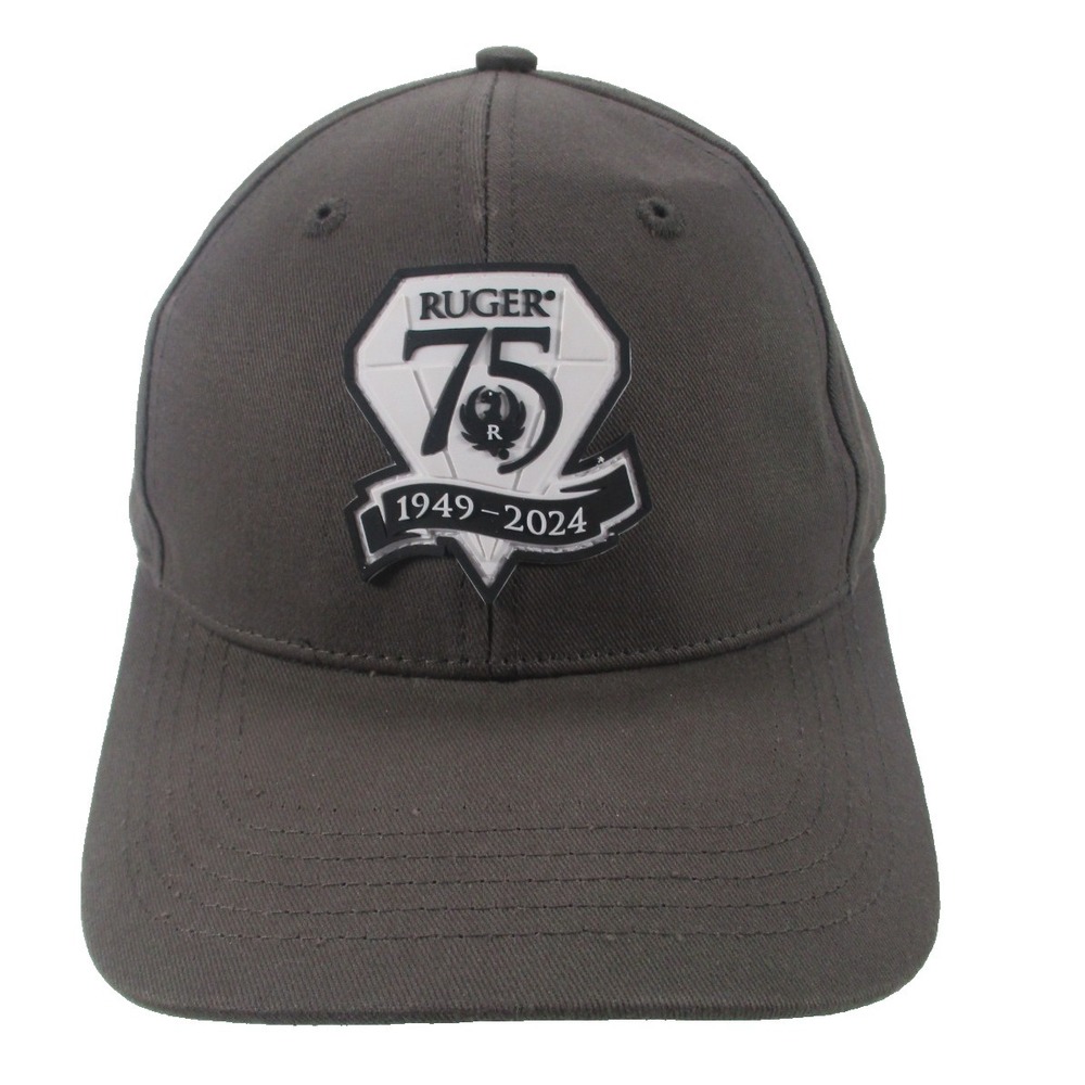 Ruger 75th Anniversary Dark Grey Strap back‎ Adjustable Logo Hat Cap